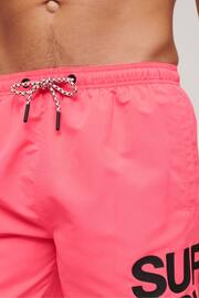 Superdry Pink Sportswear Logo 17" Swim Shorts - Image 4 of 7