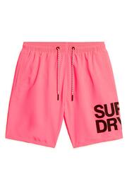 Superdry Pink Sportswear Logo 17" Swim Shorts - Image 7 of 7