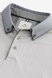 Grey Smart Collar Polo Shirt - Image 9 of 10