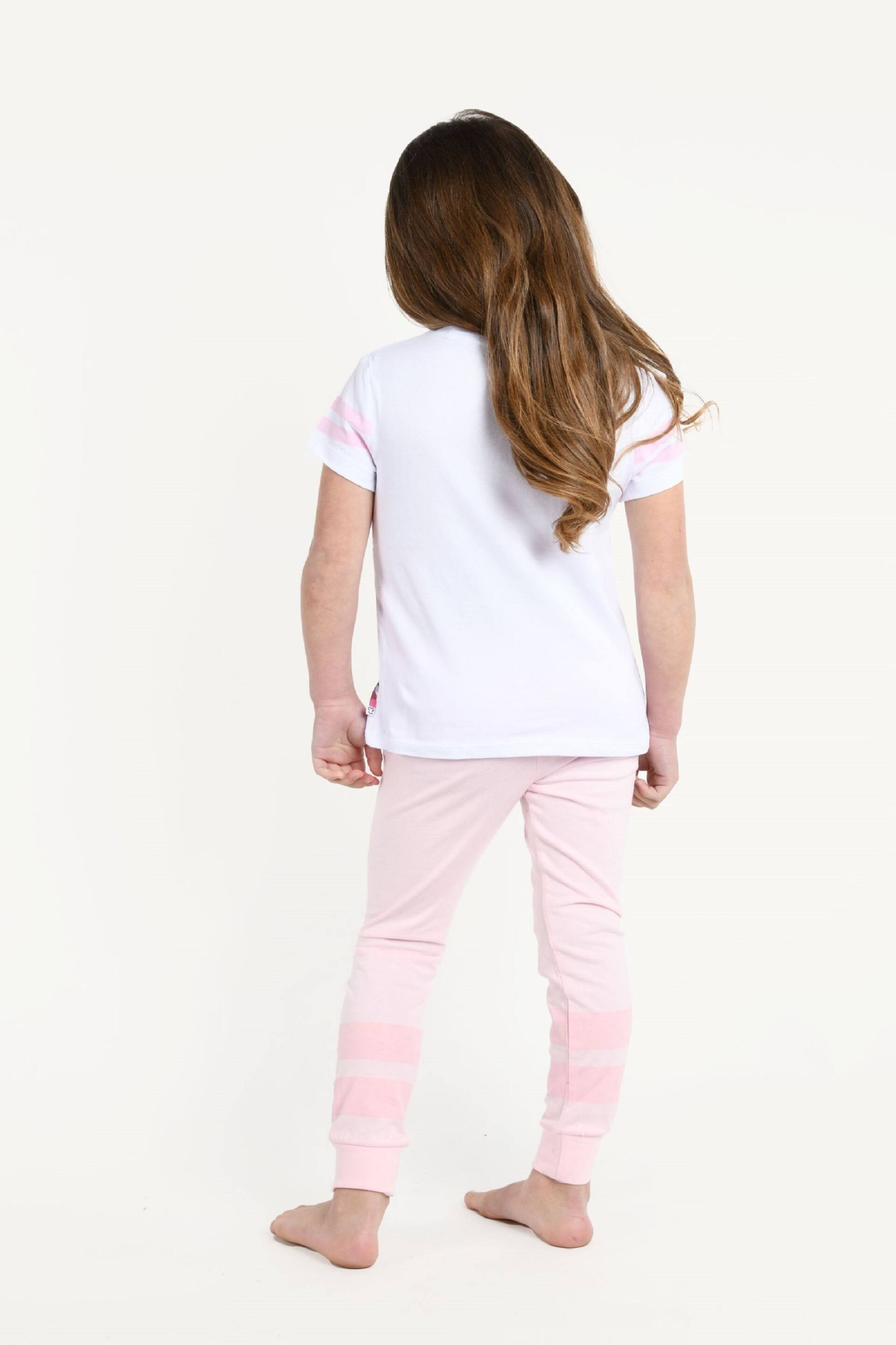 Brand Threads Pink Disney Princces Girls Pyjama Set - Image 2 of 5