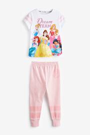 Brand Threads Pink Disney Princces Girls Pyjama Set - Image 4 of 5