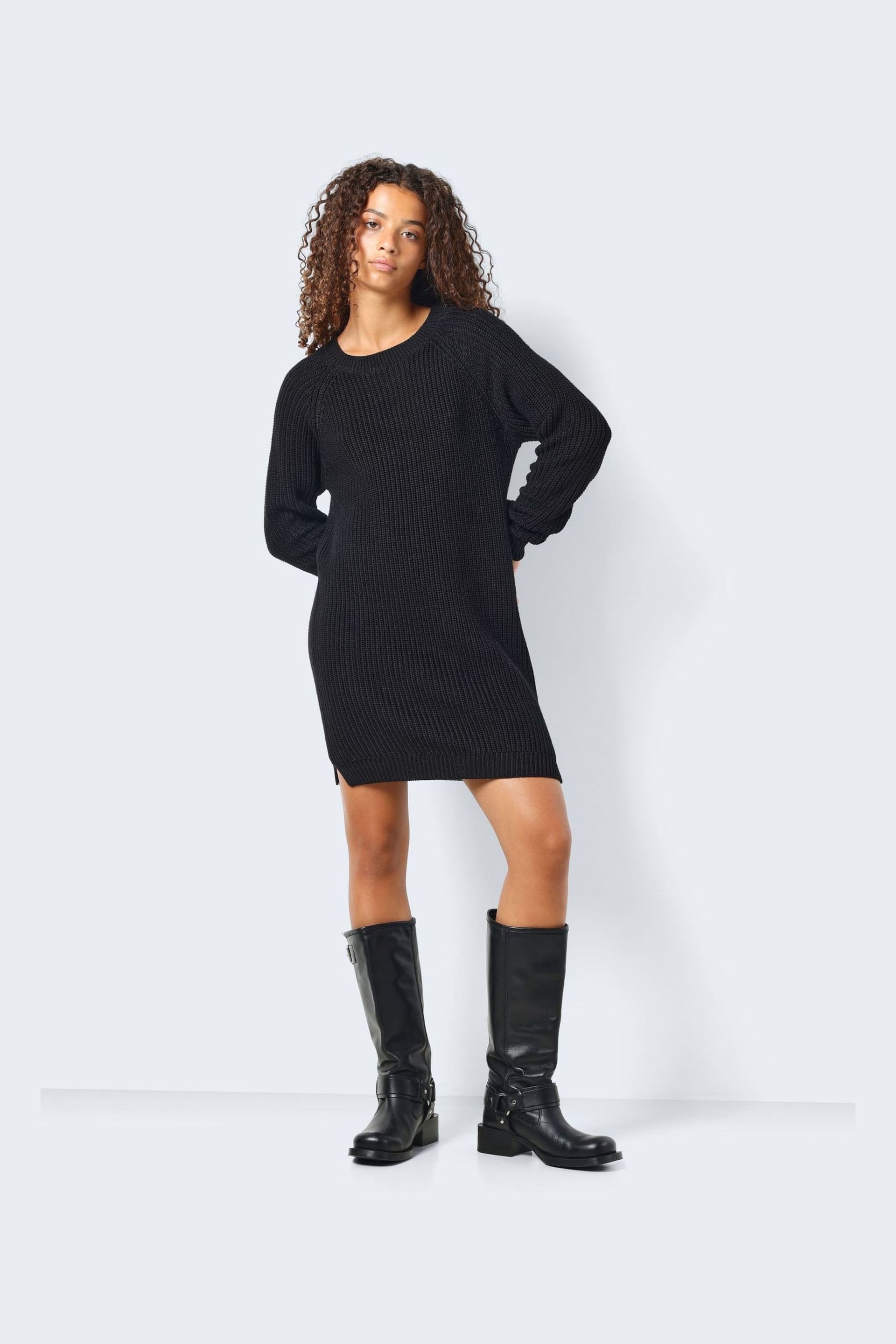 NOISY MAY Black Long Sleeve Jumper Dress - Image 4 of 5