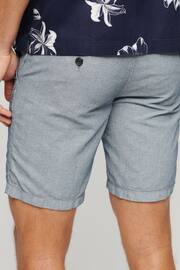 Superdry Blue Drawstring Linen Shorts - Image 3 of 7