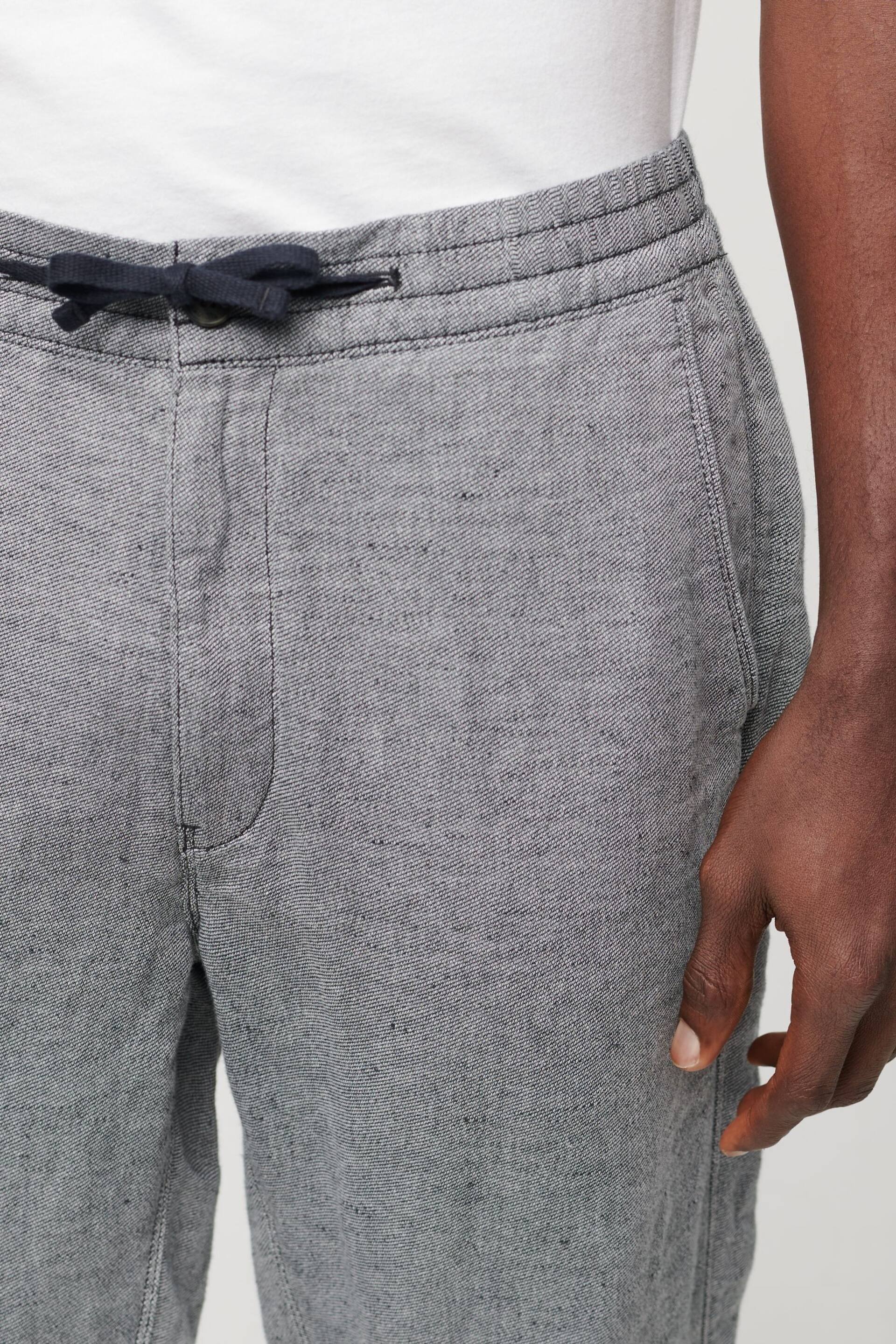 Superdry Grey Drawstring Linen Trousers - Image 4 of 5
