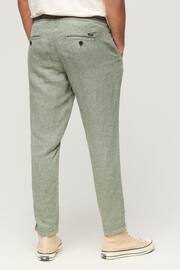 Superdry Green Drawstring Linen Trousers - Image 2 of 5
