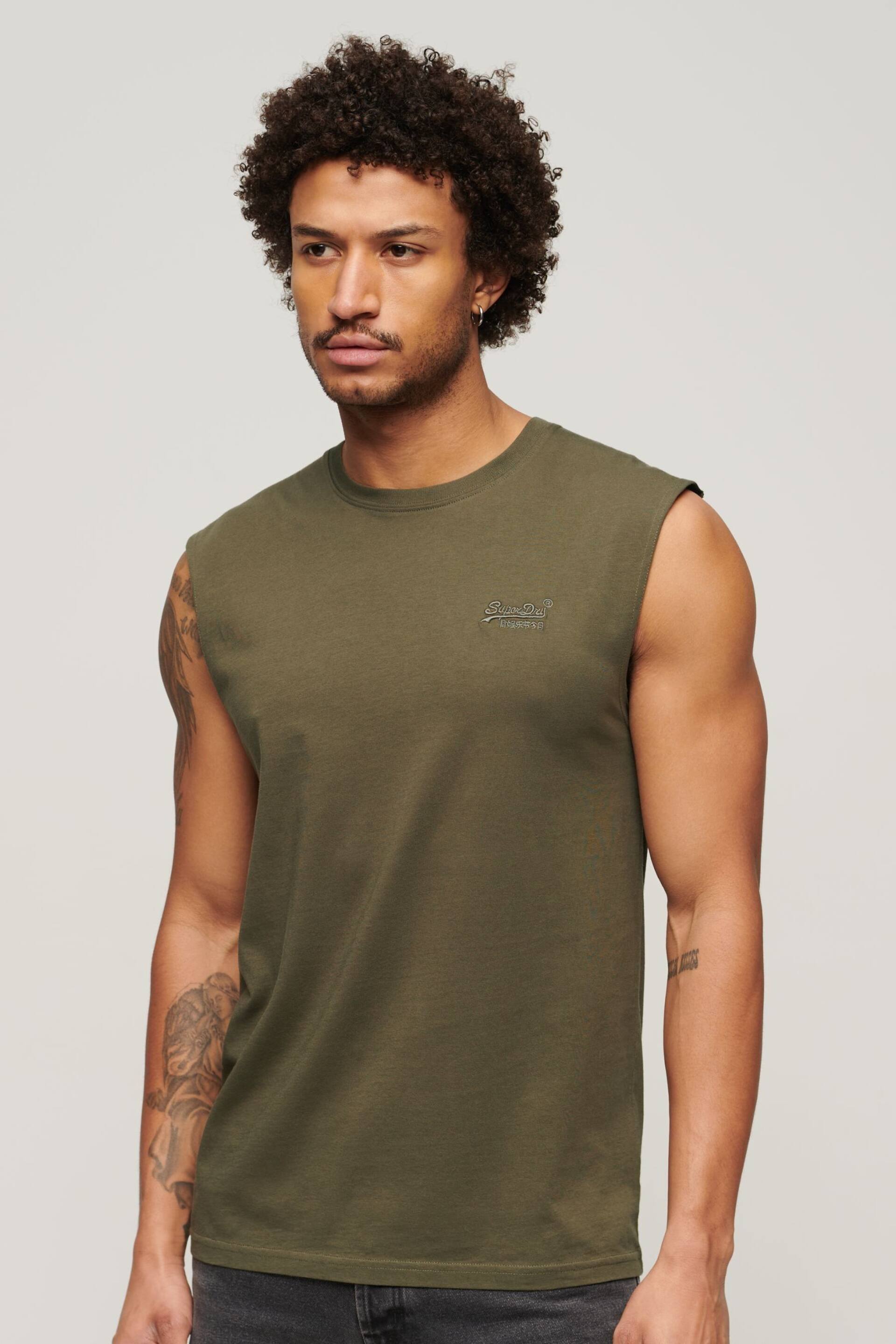Superdry Green Essential Logo Tank - Image 1 of 6