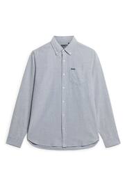Superdry Blue Cotton Long Sleeved Oxford Shirt - Image 4 of 6