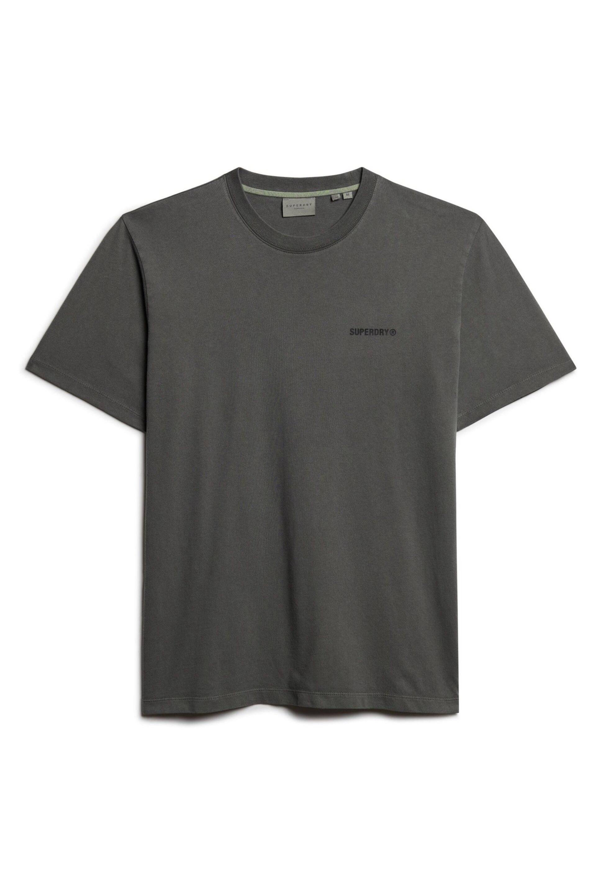 Superdry Grey Overdyed Logo Loose T-Shirt - Image 4 of 6