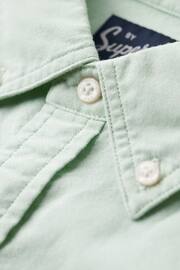Superdry Light Green Cotton Long Sleeved Oxford Shirt - Image 4 of 5