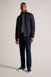 Ted Baker Blue Finnich Diamond Quilt Funnel Jacket - Image 3 of 7