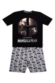 Brand Threads Black Star Wars Mandalorian Mens Short Pyjama Set - Image 5 of 9