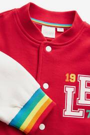 Little Bird by Jools Oliver Red Rainbow Varsity Jacket - Image 8 of 8