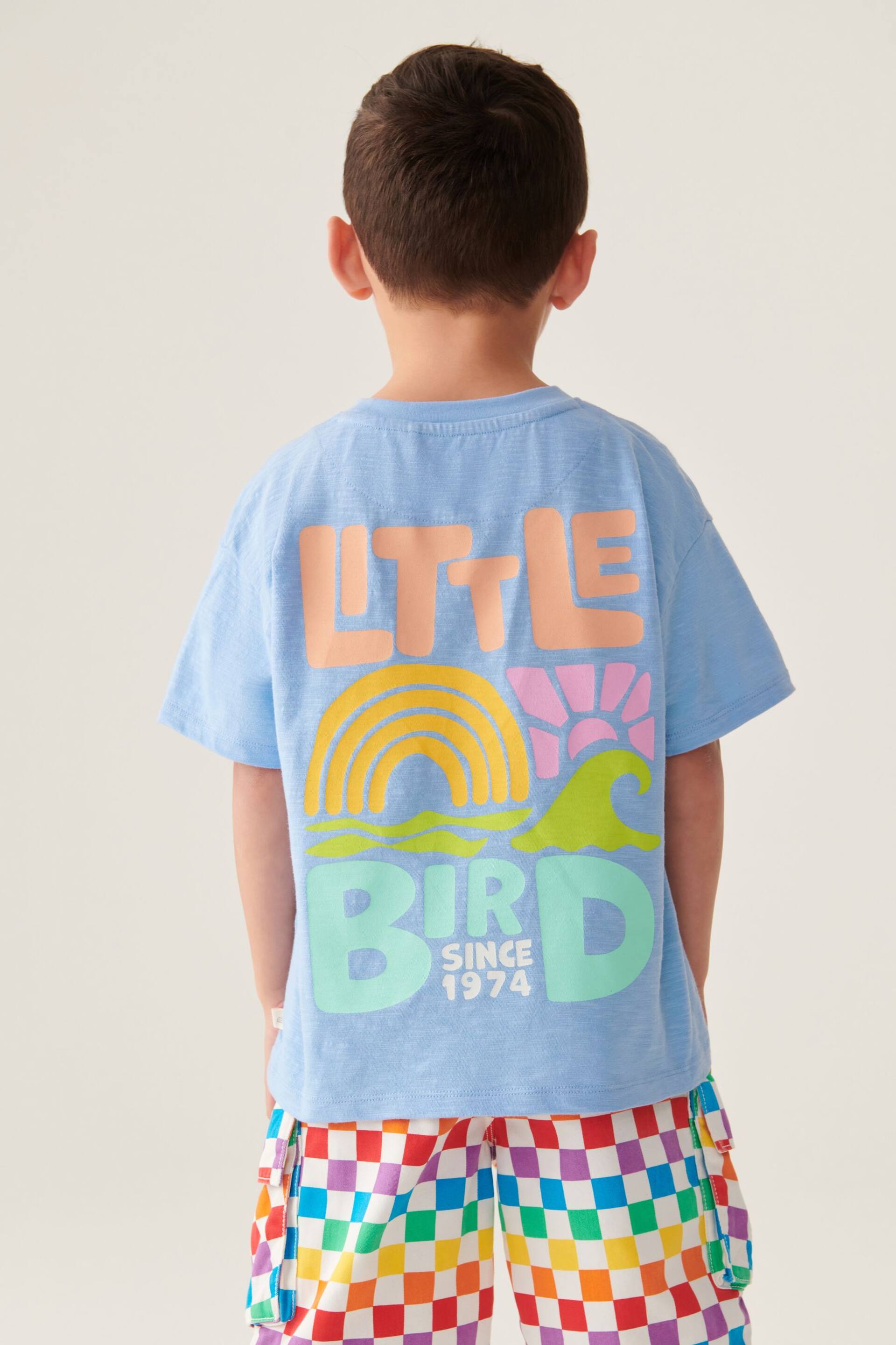Little Bird by Jools Oliver Lilac Purple Short Sleeve Colourful Relaxed Fit T-Shirt - Image 1 of 3
