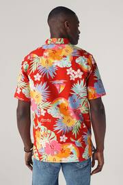 Little Bird by Jools Oliver Red Adults Red Hawaiian Resort Shirt - Image 2 of 7