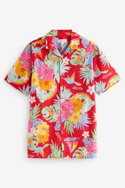 Little Bird by Jools Oliver Red Adults Red Hawaiian Resort Shirt - Image 7 of 7