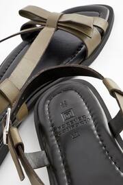 Khaki Green Regular/Wide Fit Forever Comfort ® Leather Bow Sandals - Image 8 of 8