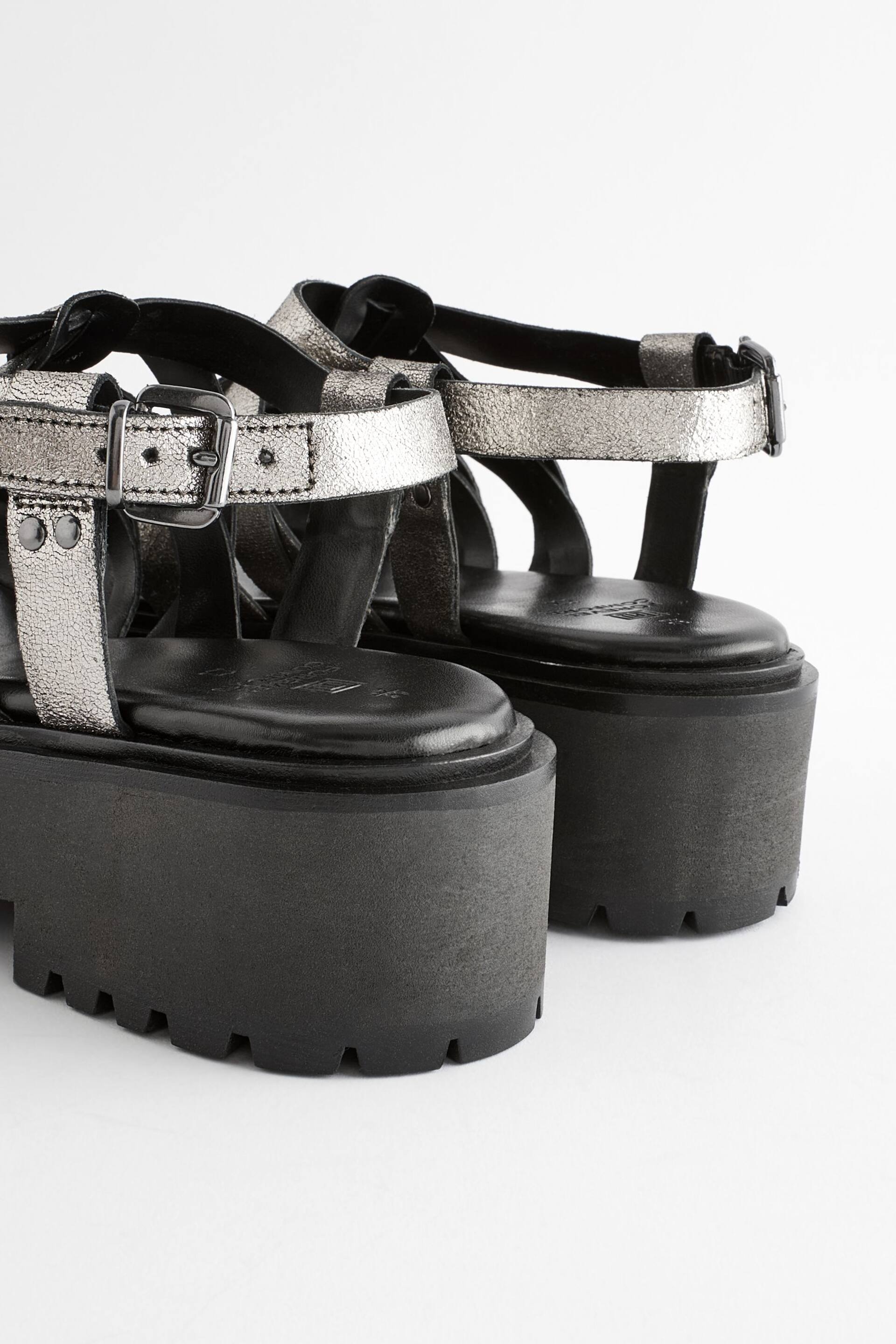 Pewter Forever Comfort® Chunky Strappy Sandals - Image 5 of 8