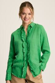 Joules Selene Green 100% Linen Shirt - Image 3 of 6