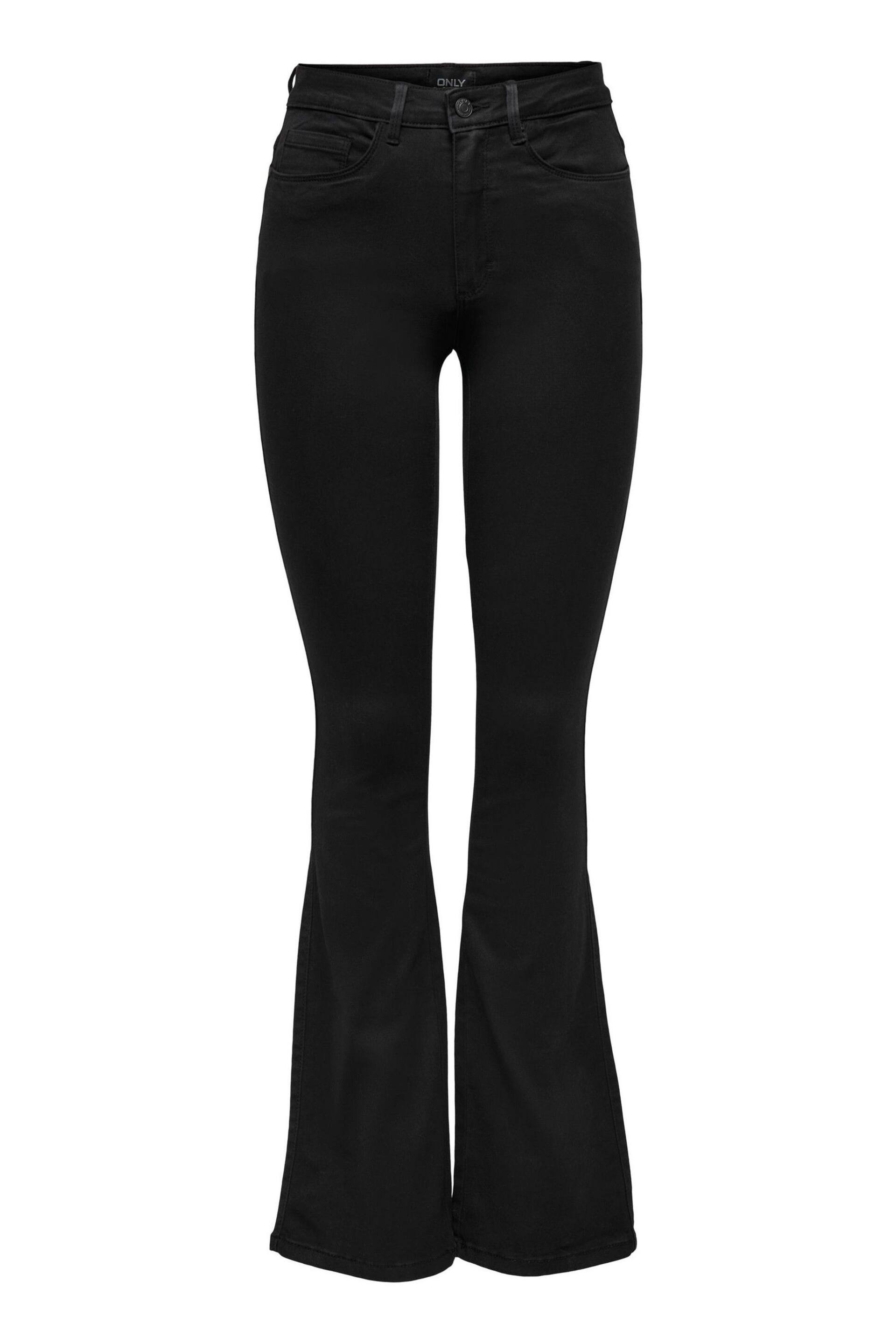 ONLY Black High Waisted Stretch Flare Royal Jeans - Image 6 of 6