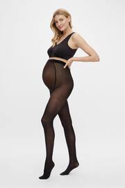 Mamalicious Black Maternity High Waisted Tights 2 Pack - Image 3 of 6