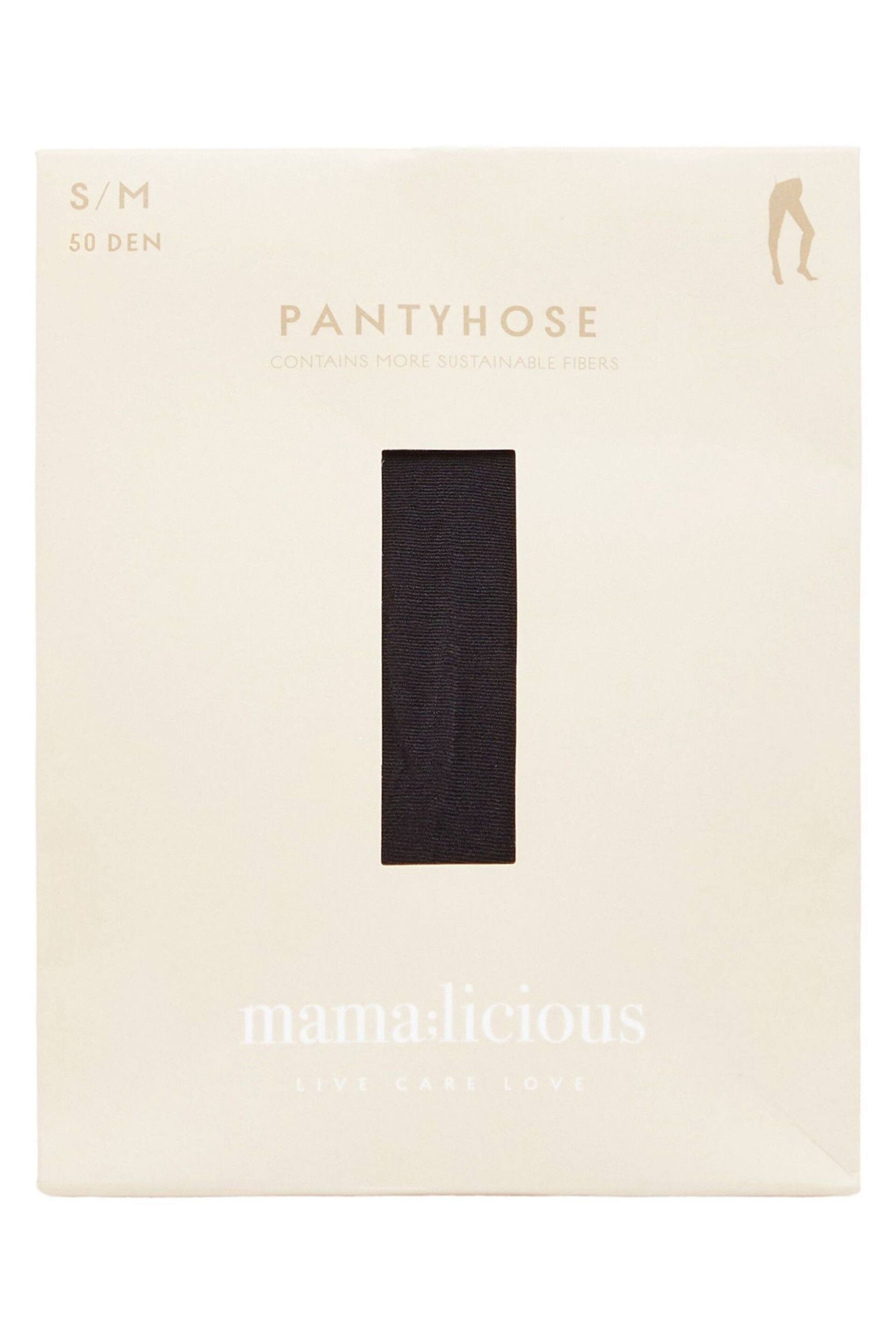 Mamalicious Black Maternity High Waisted Tights 2 Pack - Image 6 of 6