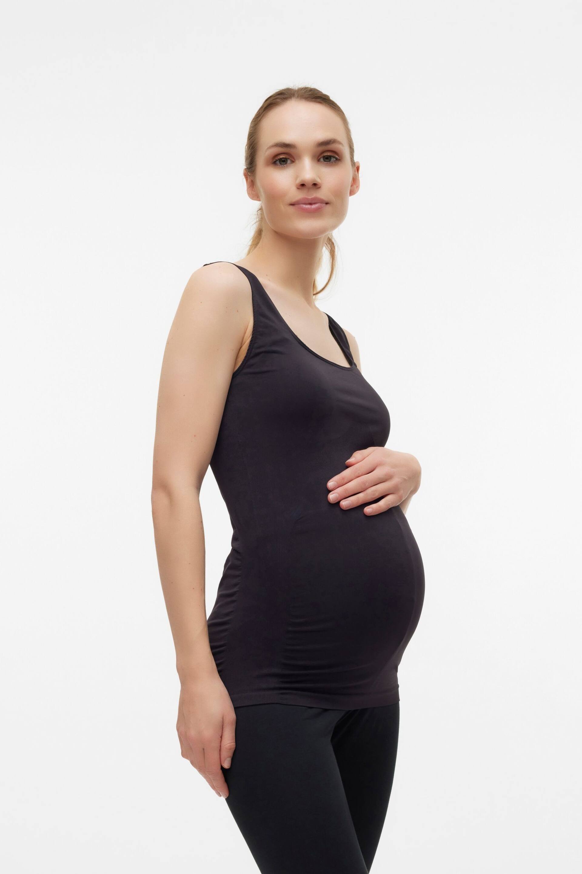 Mamalicious Black Maternity Stretch Support Vest - Image 3 of 7