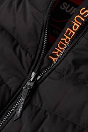 Superdry Charcoal Black Hooded Storm Hybrid Padded Jacket - Image 5 of 6