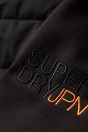 Superdry Charcoal Black Hooded Storm Hybrid Padded Jacket - Image 6 of 6