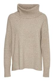 VERO MODA Natural Long Sleeve Cowl Neck Knitted Jumper - Image 5 of 5
