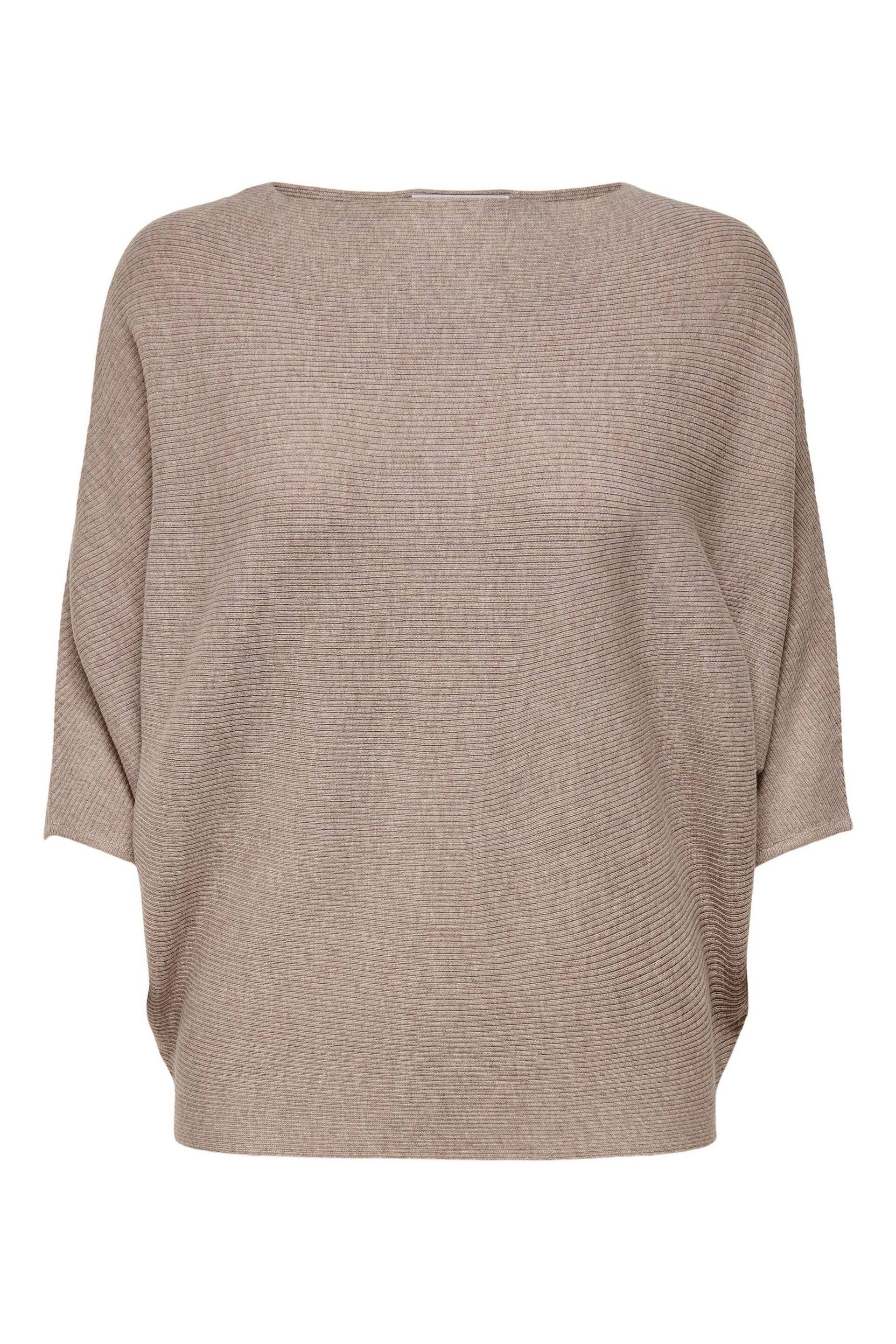 JDY Grey Knitted Batwing Jumper - Image 6 of 6