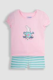JoJo Maman Bébé Duck Egg 2-Pack Bunny Jersey Pyjamas - Image 4 of 10
