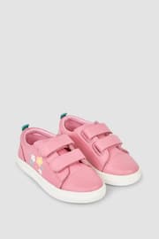 JoJo Maman Bébé Pink Leather Trainers - Image 1 of 5