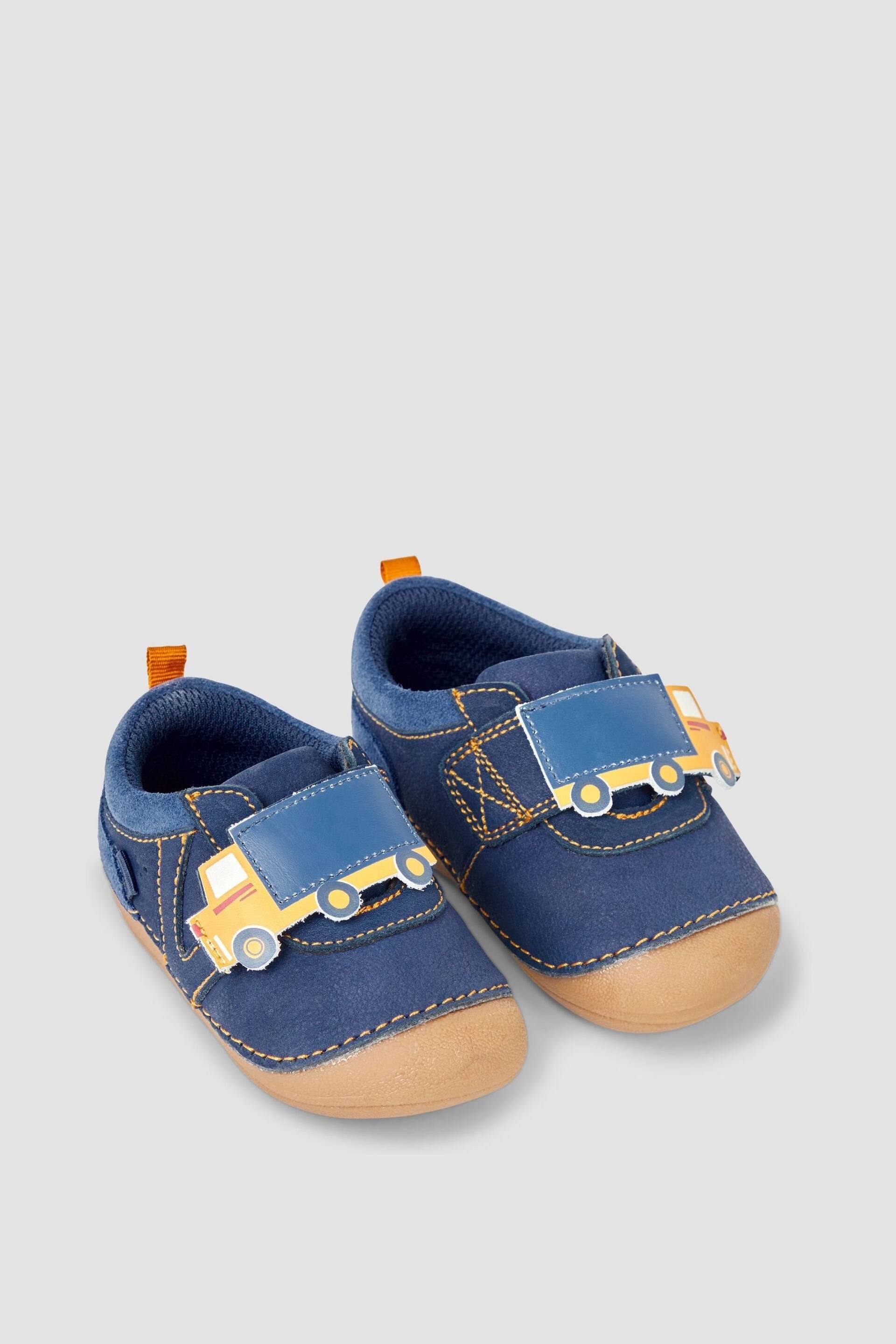 JoJo Maman Bébé Navy Construction Pre-Walker Shoes - Image 1 of 4