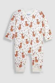 JoJo Maman Bébé Cream Tiger 2-Pack Footless Sleepsuits - Image 2 of 7