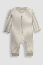 JoJo Maman Bébé Cream Tiger 2-Pack Footless Sleepsuits - Image 3 of 7