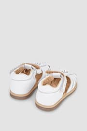 JoJo Maman Bébé White Pretty Leather Closed Toe Sandals - Image 2 of 6