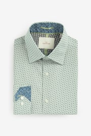 Green Geometric Signature Geometric Print Single Cuff Shirt - Image 6 of 8