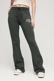 Superdry Green Athletic Essential Jersey Flare Joggers - Image 1 of 6
