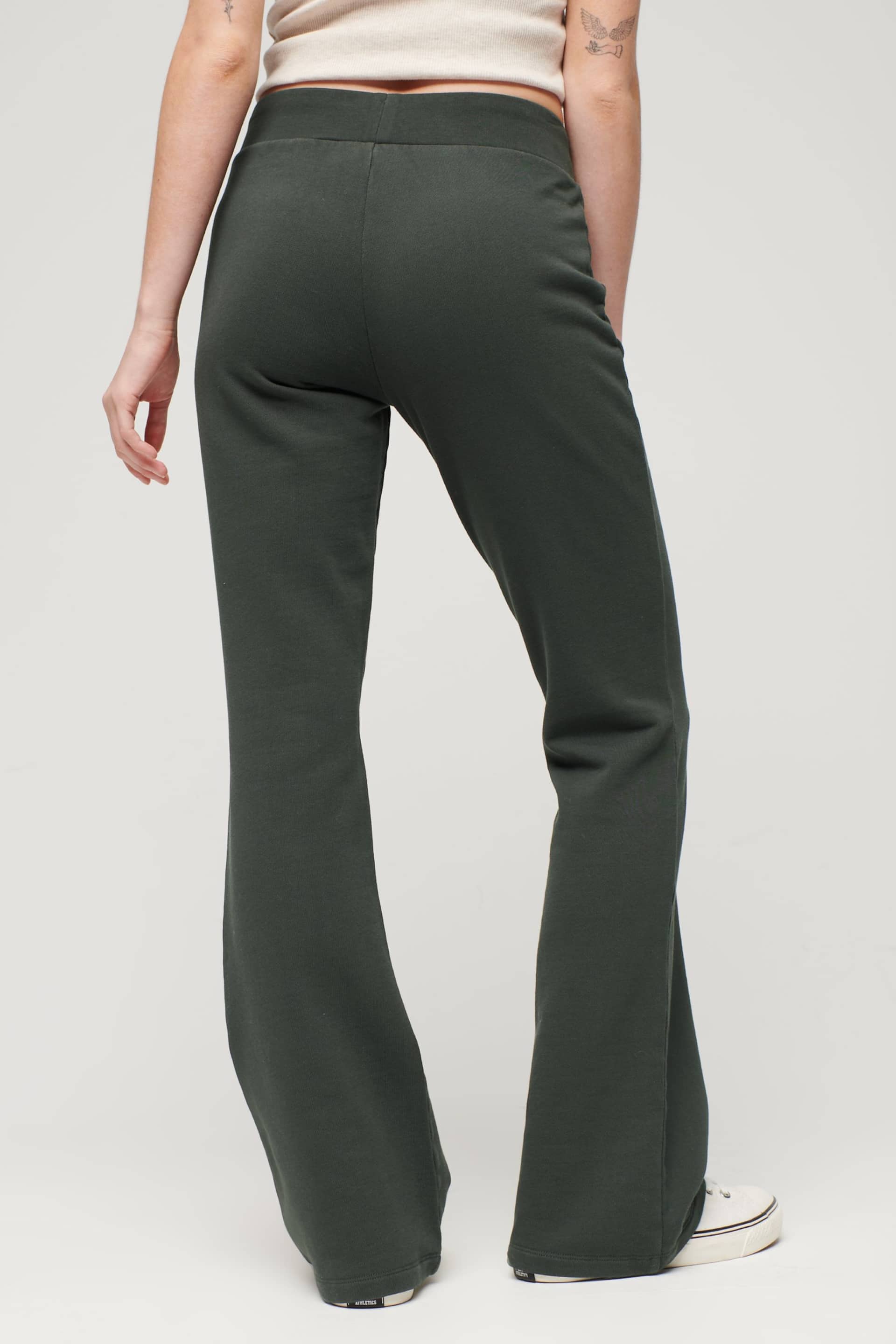 Superdry Green Athletic Essential Jersey Flare Joggers - Image 2 of 6