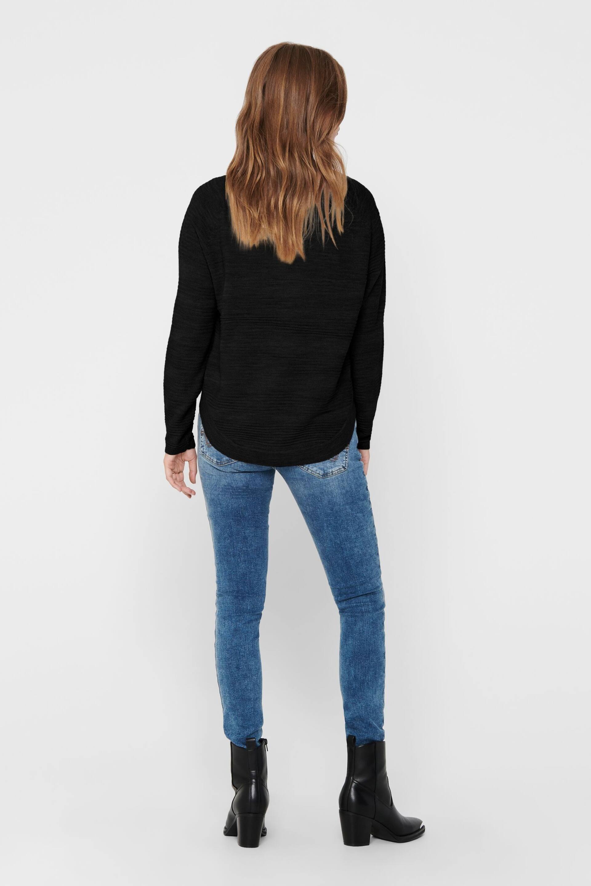 ONLY Black Textured Knitted Jumper - Image 3 of 5