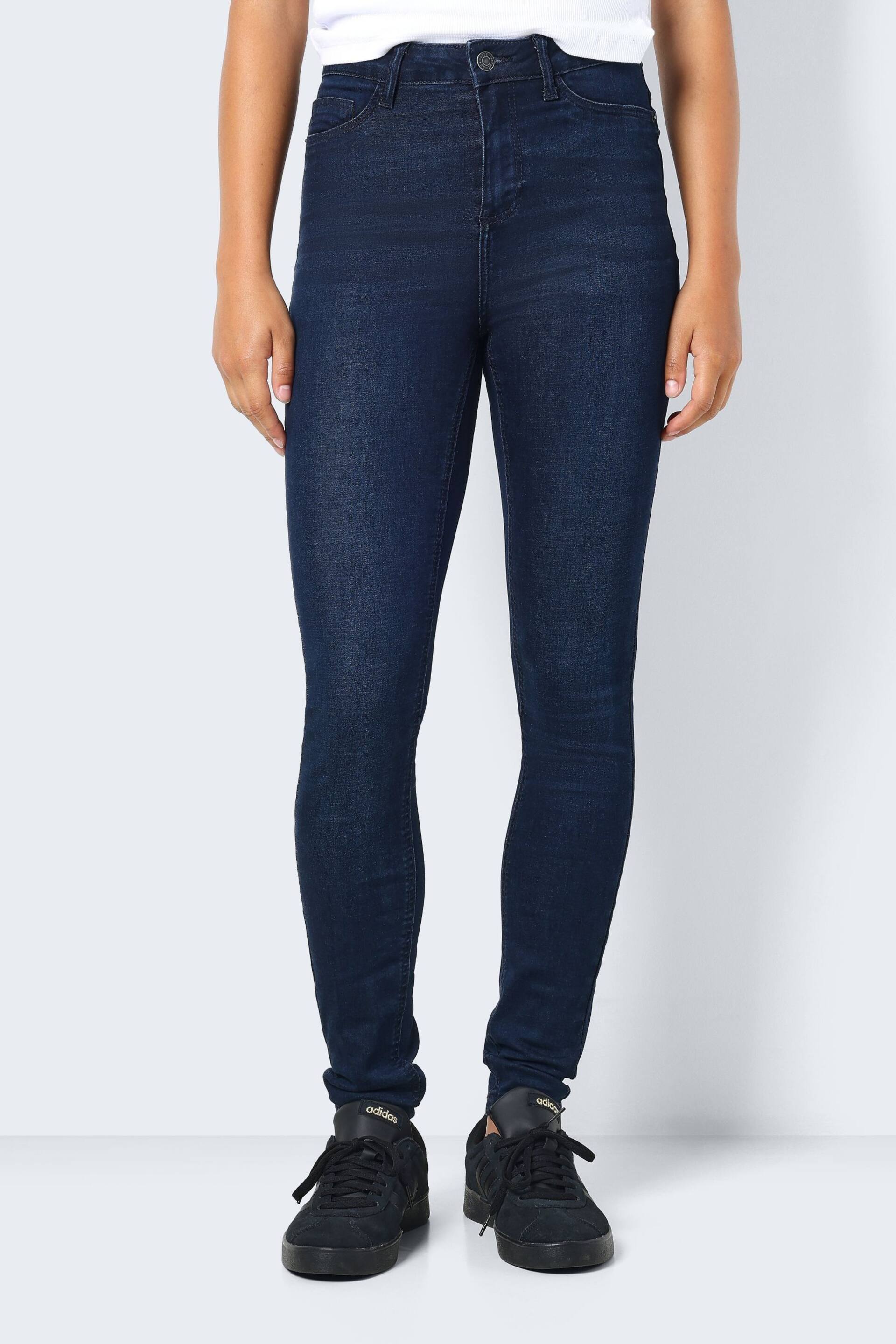 NOISY MAY Blue High Waisted Skinny Jeans - Image 1 of 5