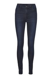 NOISY MAY Blue High Waisted Skinny Jeans - Image 5 of 5