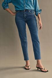 ONLY Blue High Waisted Straight Leg Emily Jeans - Image 1 of 6