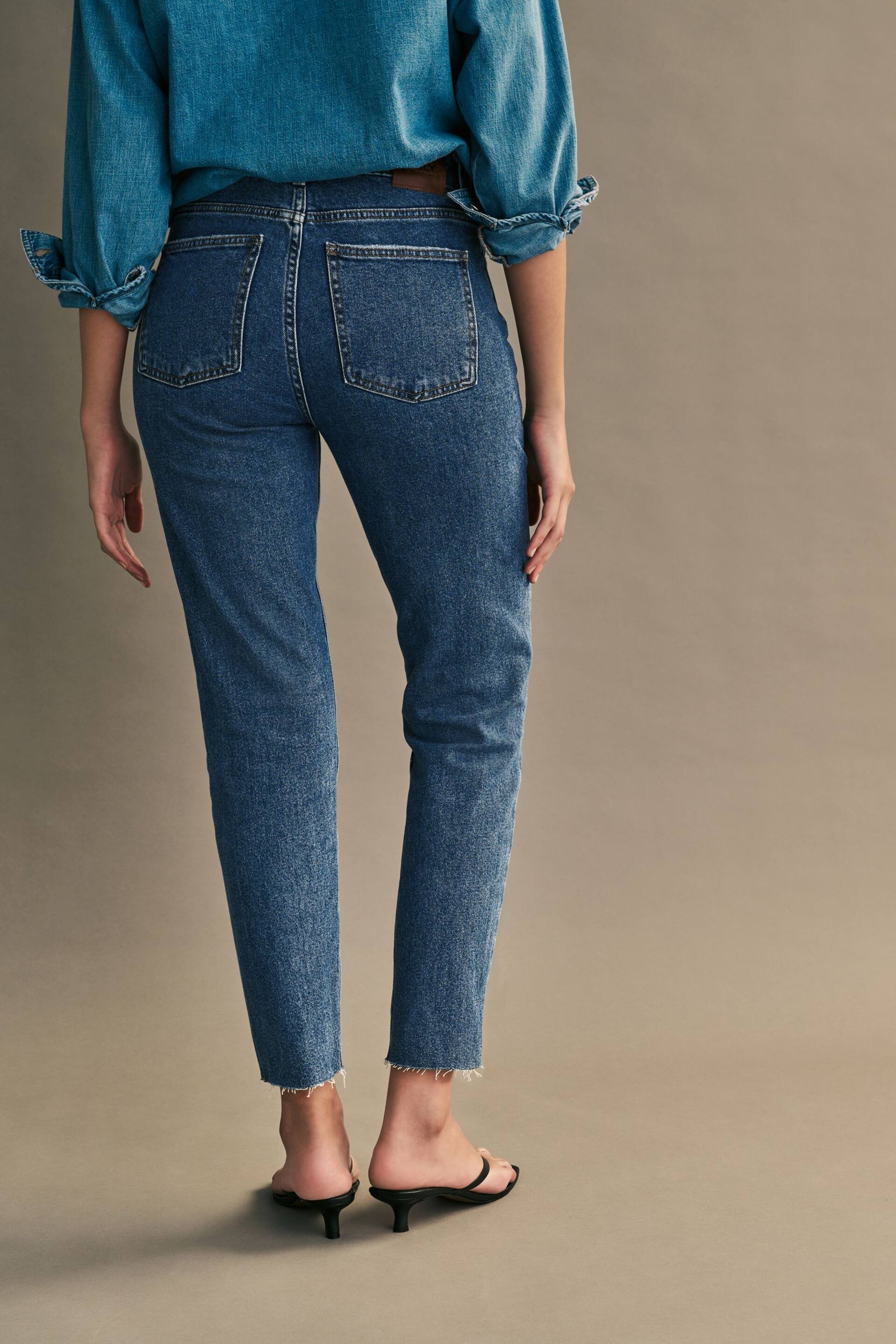 ONLY Blue High Waisted Straight Leg Emily Jeans - Image 3 of 6