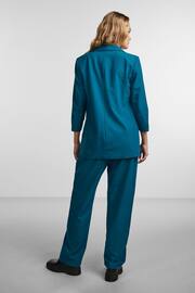 PIECES Blue Ruched Sleeve Blazer - Image 2 of 6