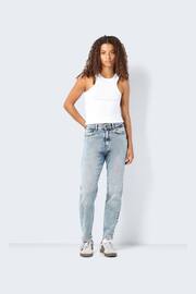 NOISY MAY Blue High Waisted Straight Leg Jeans - Image 4 of 7