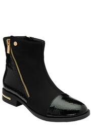 Lotus Onyx Black Zip-Up Ankle Boots - Image 1 of 4