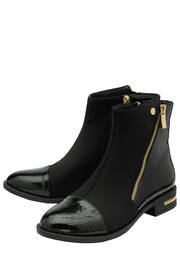 Lotus Onyx Black Zip-Up Ankle Boots - Image 2 of 4