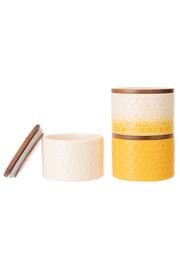 Kitchen Pantry Gold Set of 3 Stacking Storage Jars - Image 4 of 4