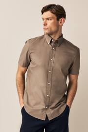 Stone Regular Fit Short Sleeve Oxford Shirt - Image 1 of 7